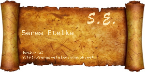 Seres Etelka névjegykártya