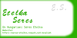 etelka seres business card